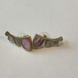 Kendra Scott mother of pearl scallop earrings